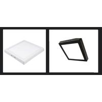 24W SIVA ÜSTÜ LED PANEL KARE SİYAH BEYAZ